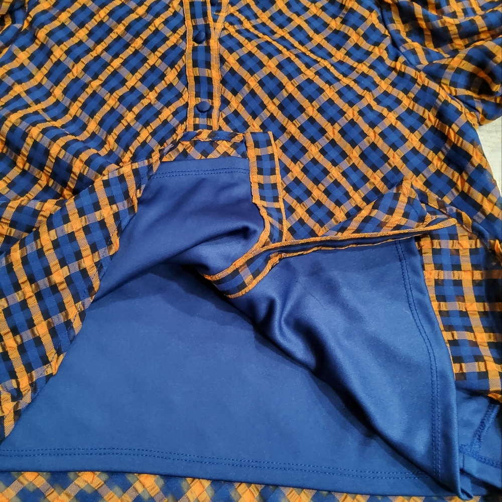 Anthropologie Eva Franco Textured Plaid Blouse Size 6 - Picture 10 of 12